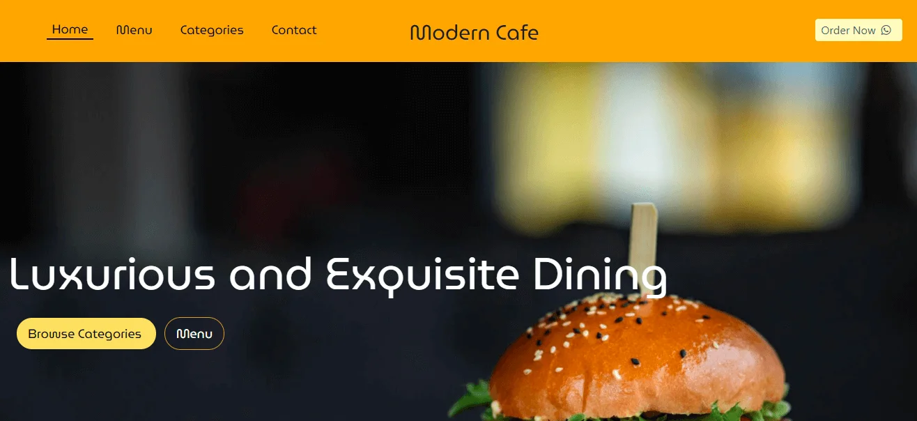 Modern Cafe Website
